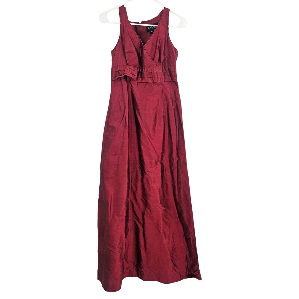 Vintage y2k Nicole Miller Duponi Silk Maxi Dress Red Goth Whimsigoth Vampire 6
